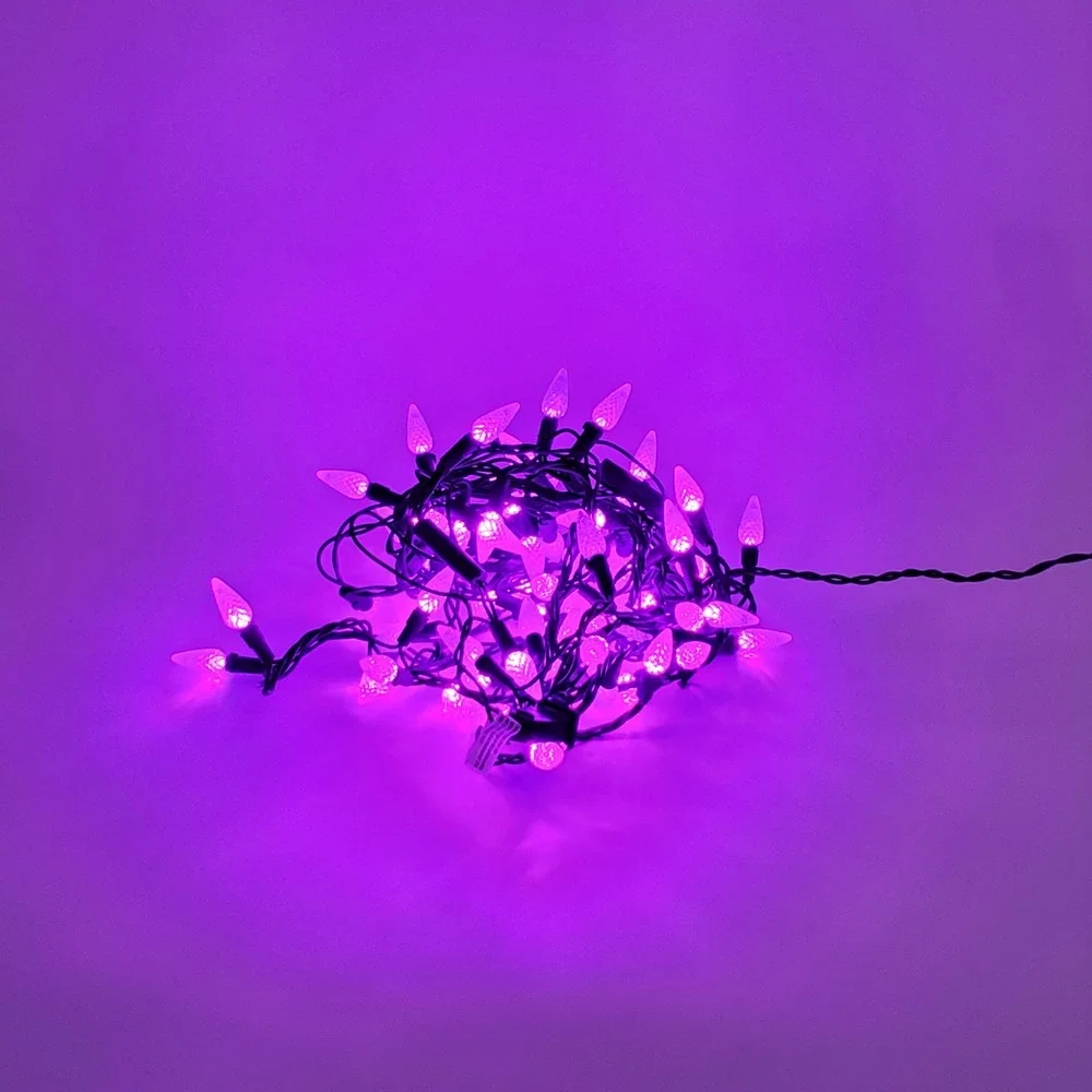 Everstar 80 LED C6 Purple String Lights Indoor‎ Outdoor Halloween 20ft 75-080B